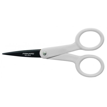 Fiskars 1004682 Titánium Bevonatú, Tapadásmentes Varró Olló, 12 Cm Fehér